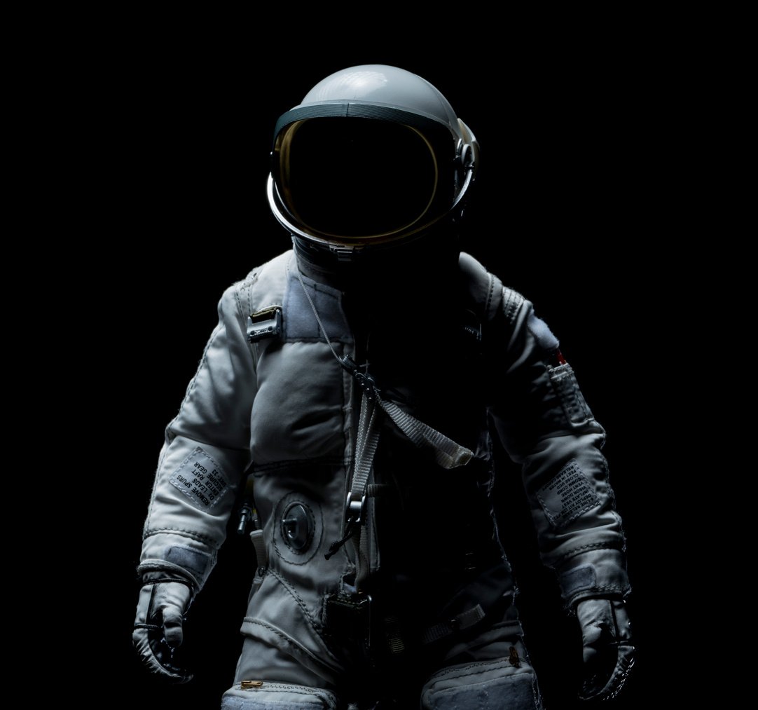 dark backlit astronaut